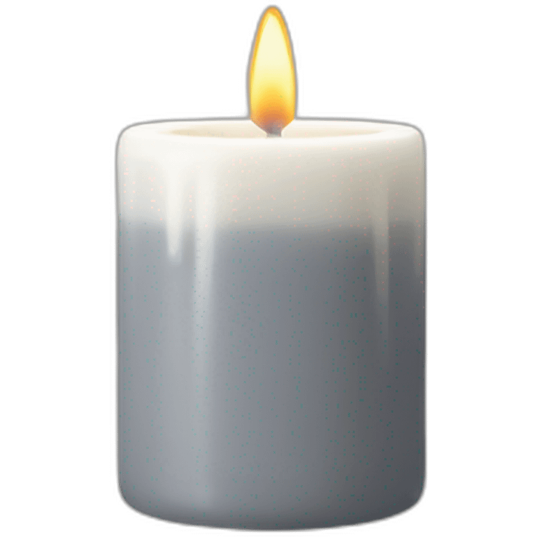 Aesthetic white candle in gray jar emoji