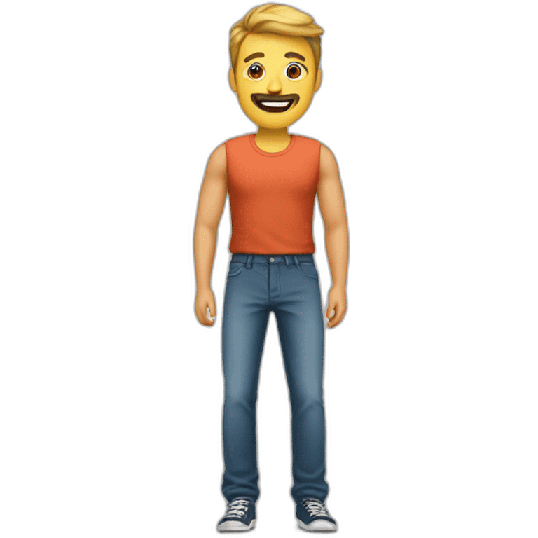 homme avec un pantalon large emoji