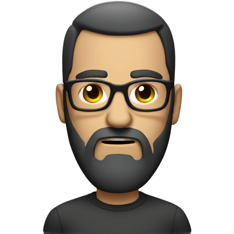 Pissed off guy with glasses and beard emoji