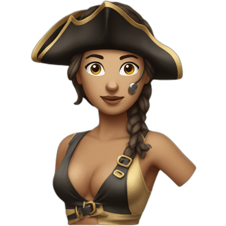 female pirate fullbody swimsuitt emoji