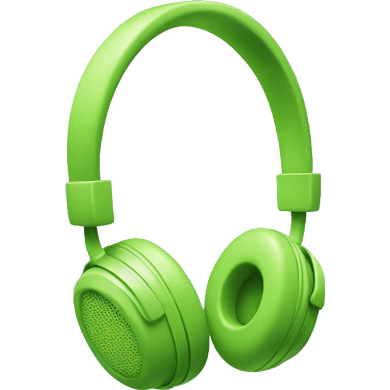 light green headphones emoji