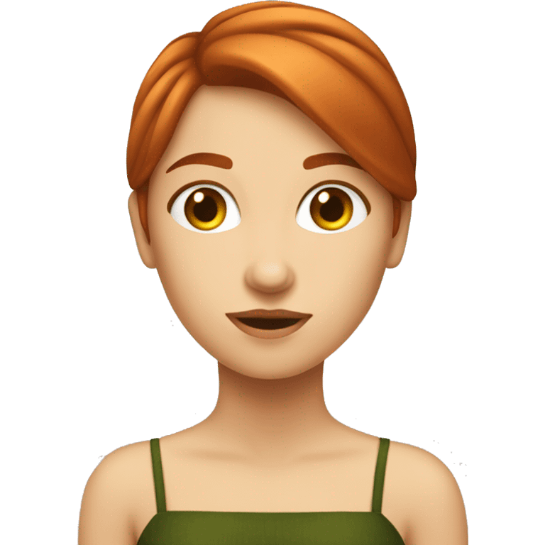 Fille rousse cheveux lisse  emoji