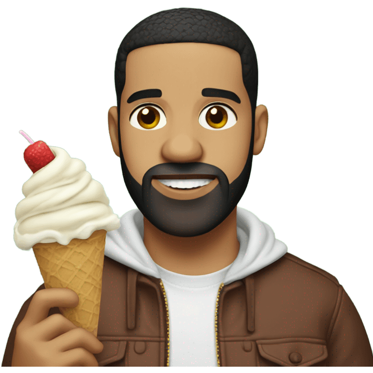 drake with ice cream  emoji