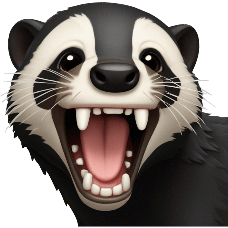 Honey Badger baring teeth emoji