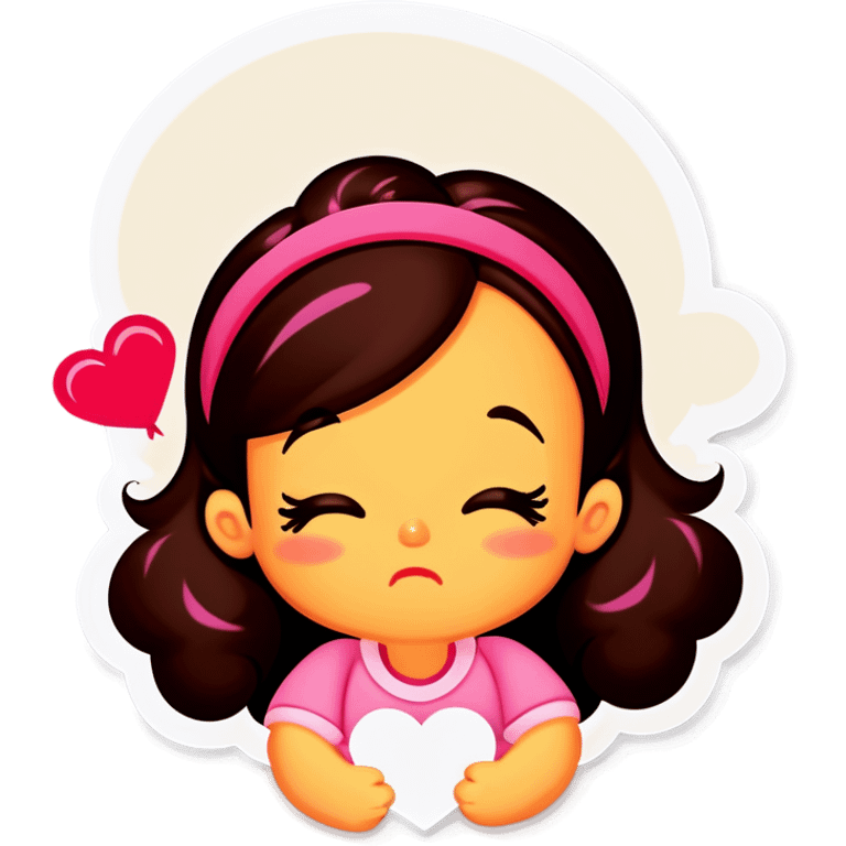 sleepy faced girl, Twinkie  text bubble saying happy Valentine’s Day daddy ￼ emoji