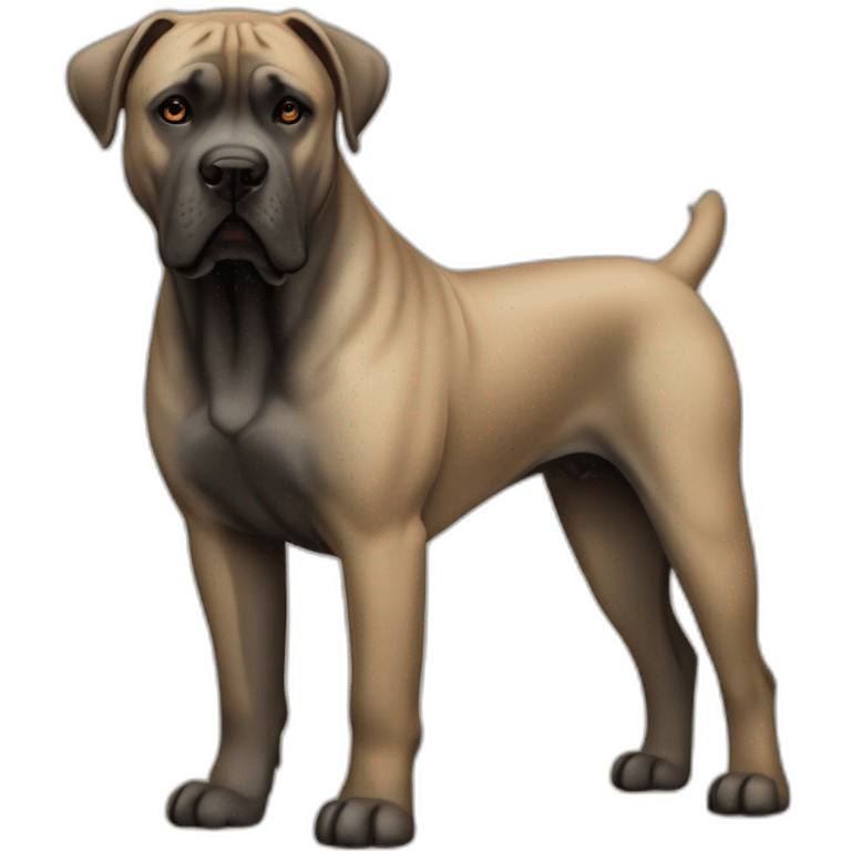 dog Cane Corso color fawn full body emoji