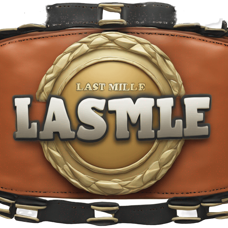 champion wrestling belt with the text "lastmile i" emoji