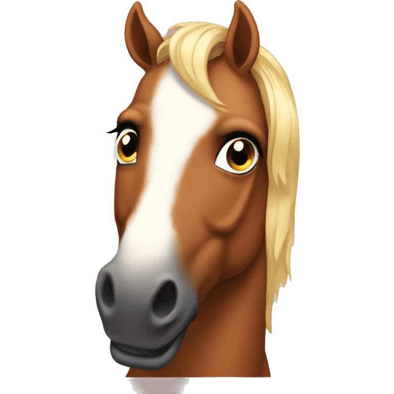 side eye horsey emoji