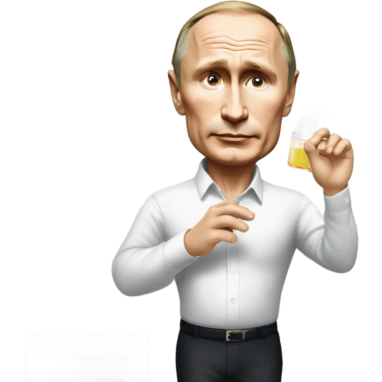 Vladimir Putin putting on purfume emoji