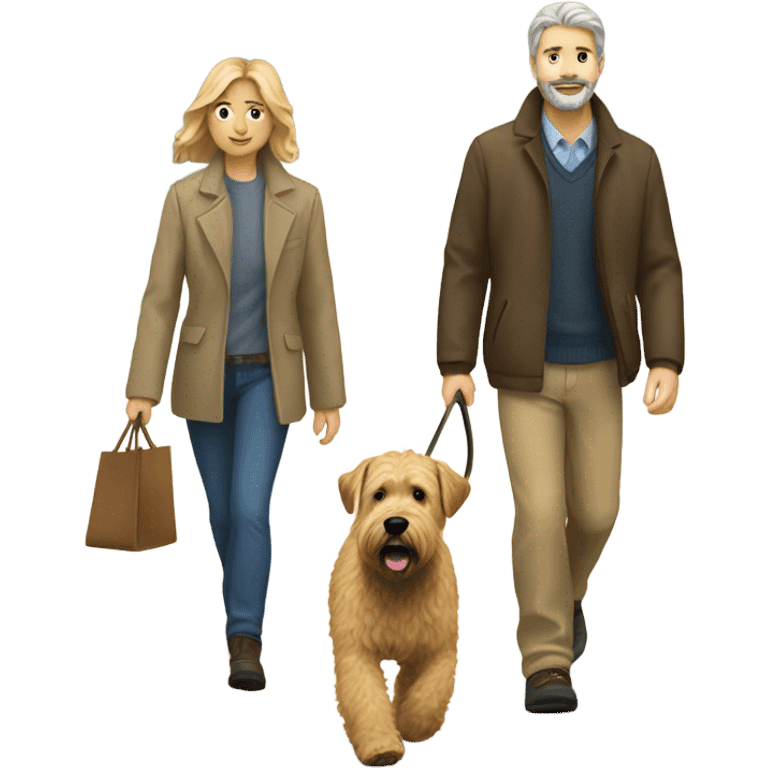  Man walking his weaton terrier dog emoji