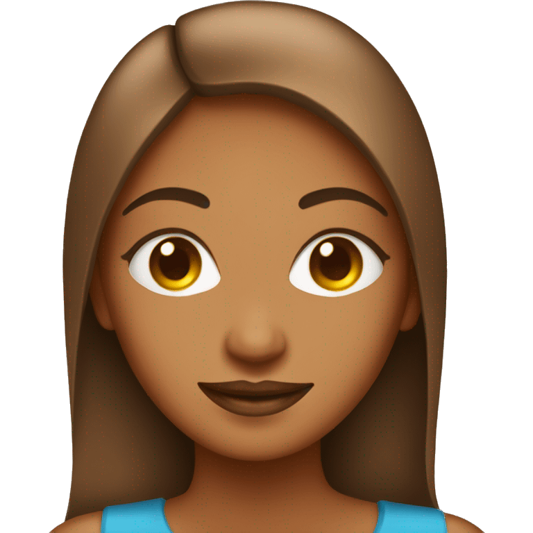 Water droplets on brown woman  emoji