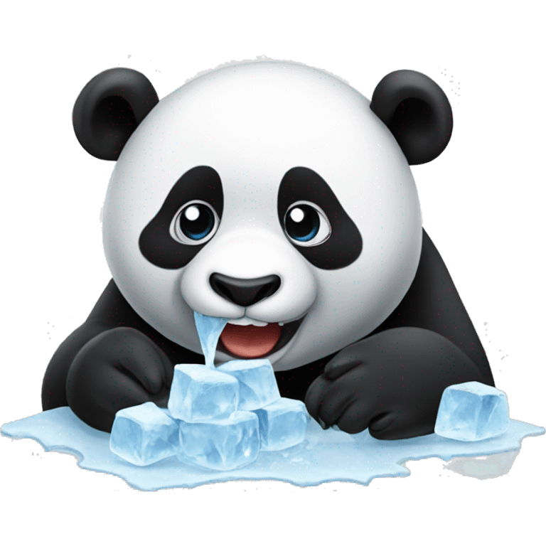 Panda eating ice  emoji