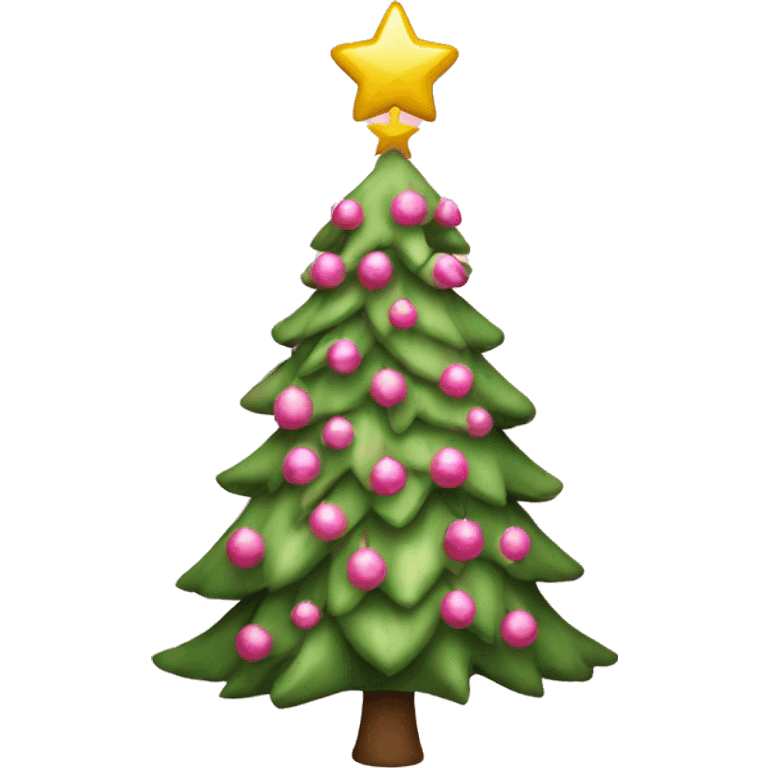 pink christmas tree emoji