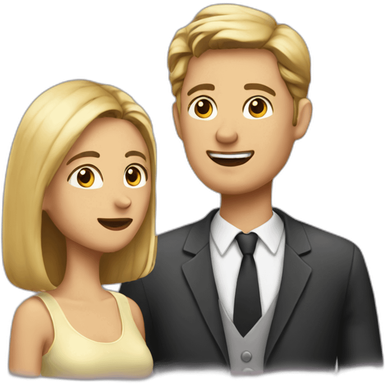 Man talk to a women emoji