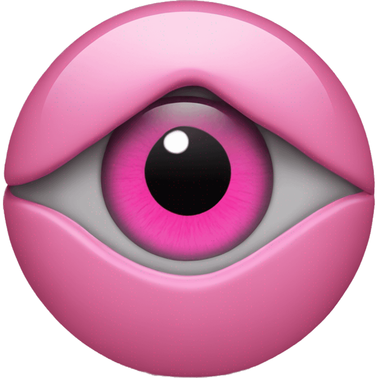 Pink evil eye emoji