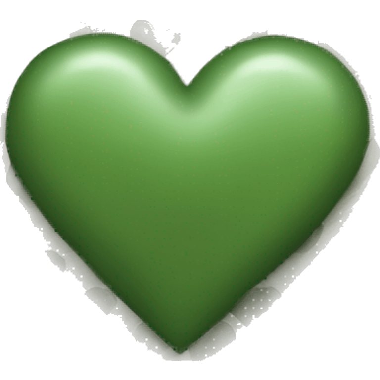 A camo green heart emoji