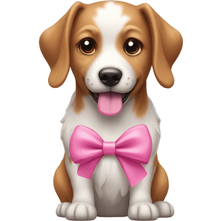 Dog with pink bow emoji