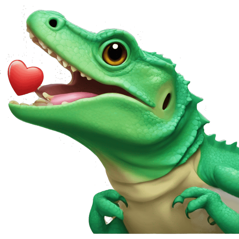 Lizzard blowing a kiss  emoji