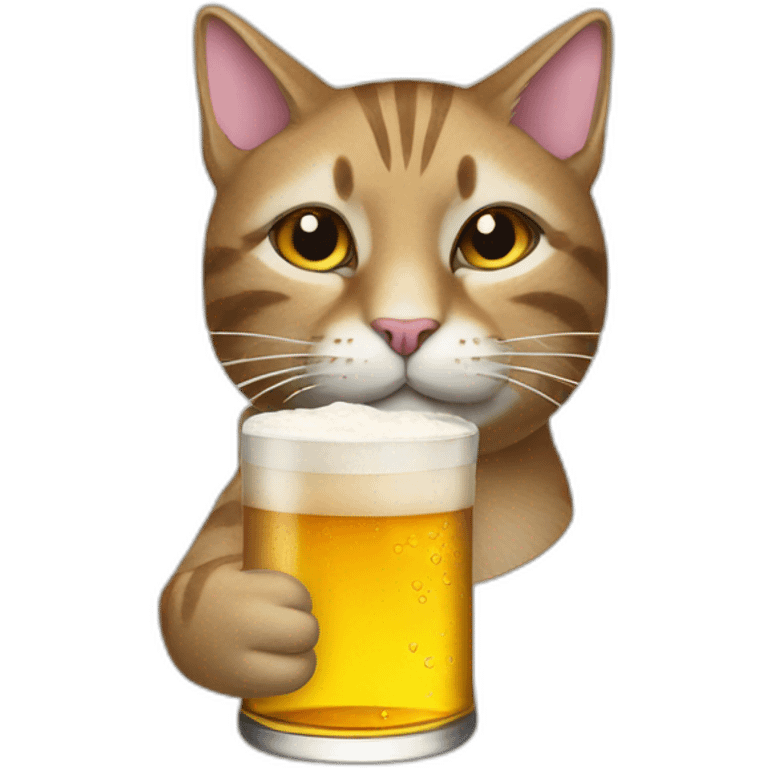 cat drink biere emoji