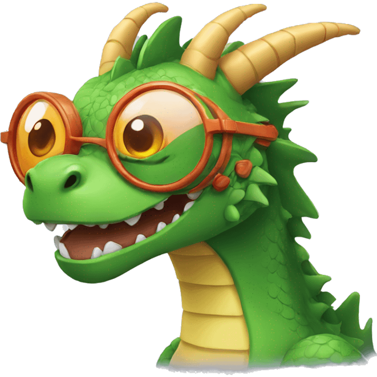 Dragon with spectacle  emoji