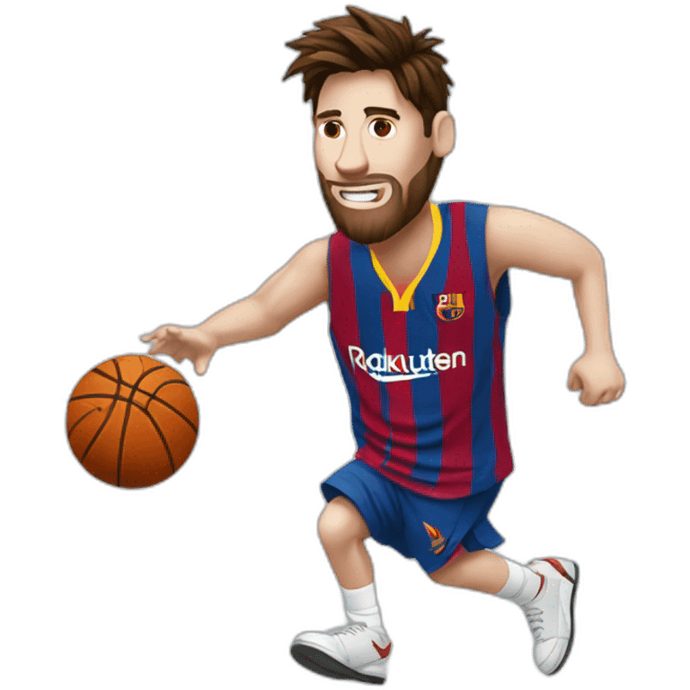 Messi playing basketball emoji