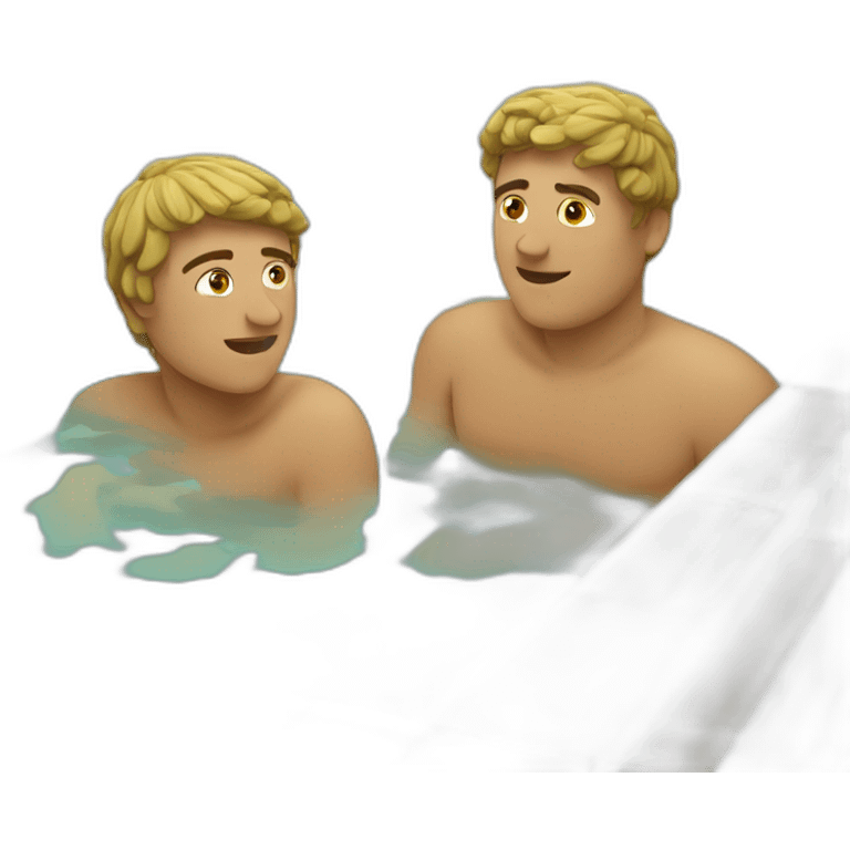 Romans in pool bath emoji