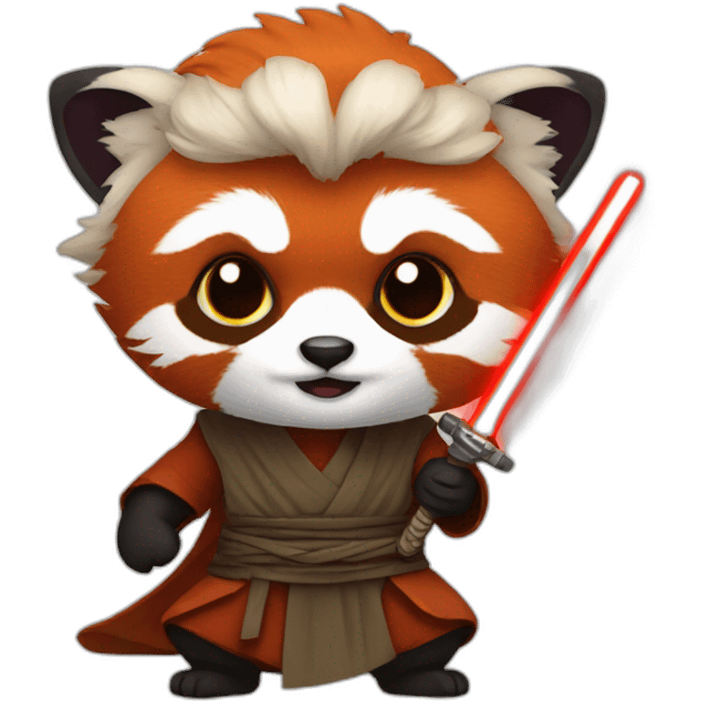 red panda jedi emoji