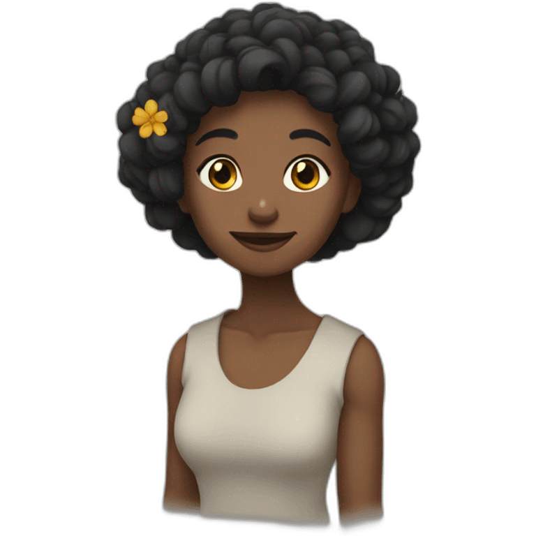 Flor negra emoji