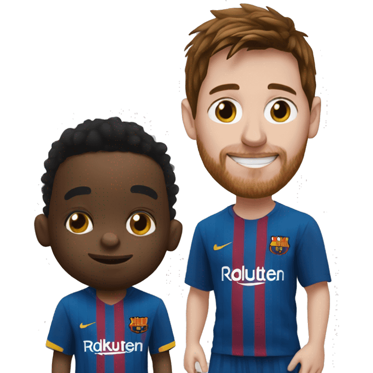 Messi with a black baby emoji