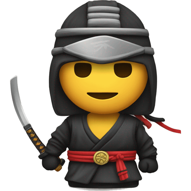 Ninja samurai con gorra emoji