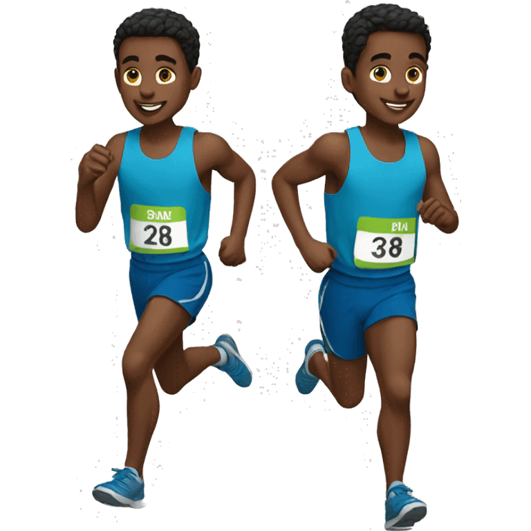 runner boy twins emoji