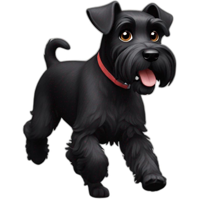 Black Schnauzer runs emoji