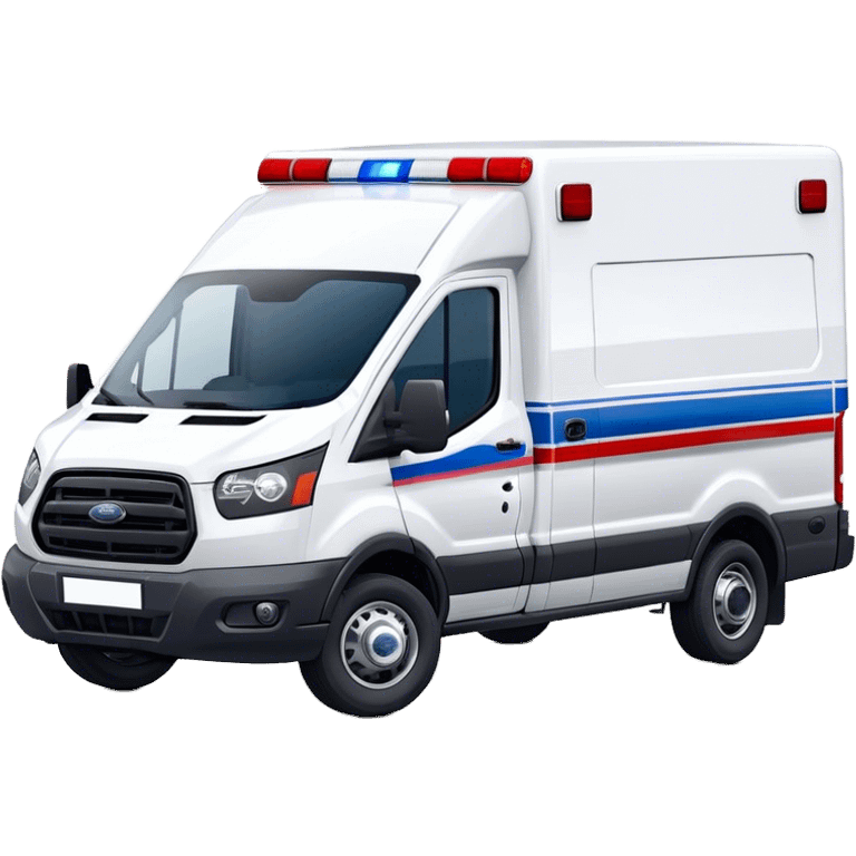 Ambulance - Ford Transit 350 (Model Year: 2021) (Iconic colour: White with red and blue lights) emoji