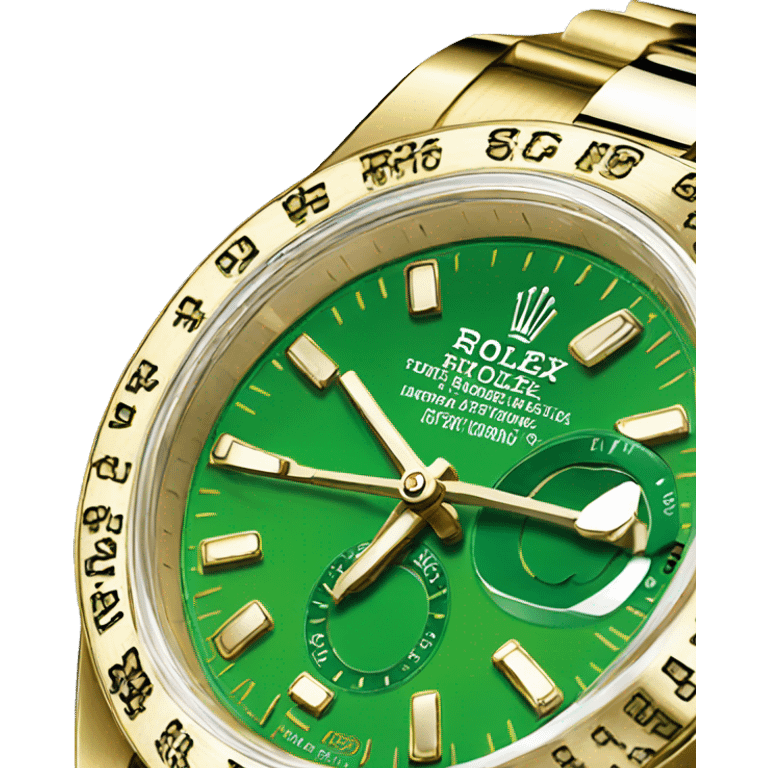 Rolex gold green Daytona watch emoji