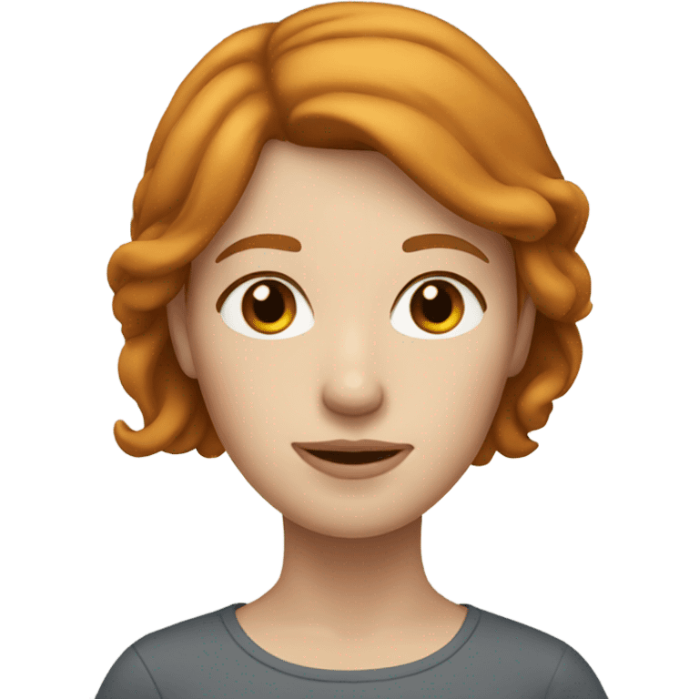 pale woman with ginger-brown hair emoji