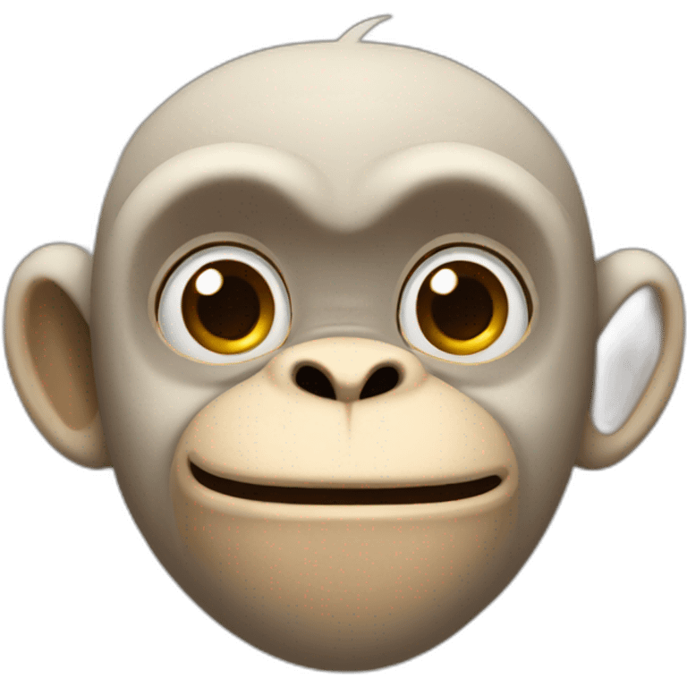 A sideway monkey with eyes in corner  emoji