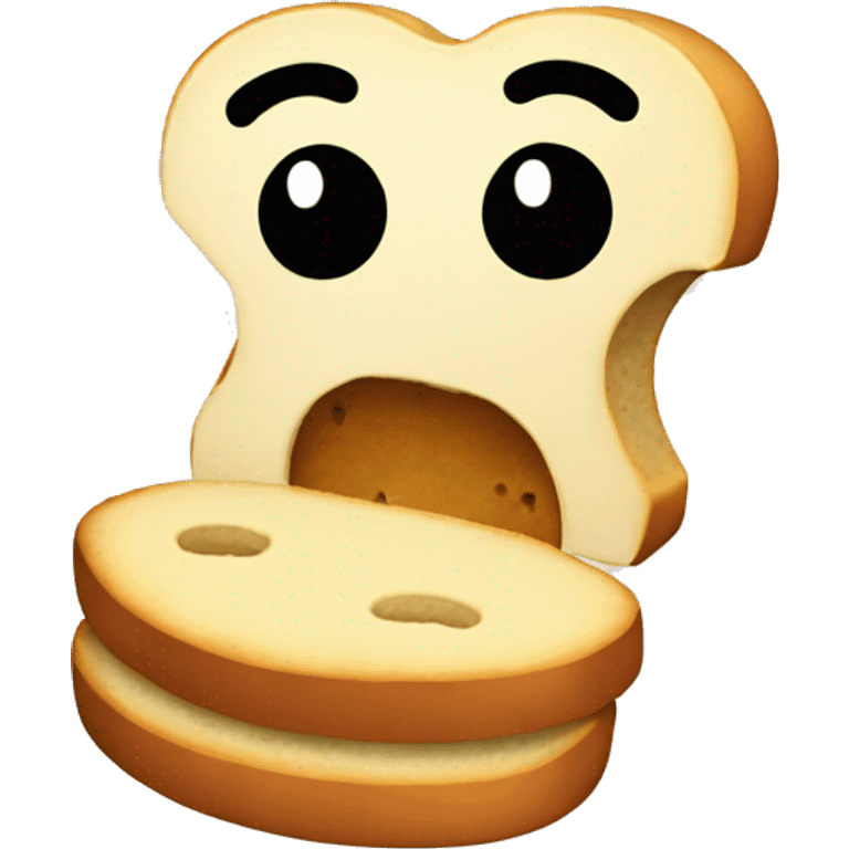 make a smiley face eat bread emoji