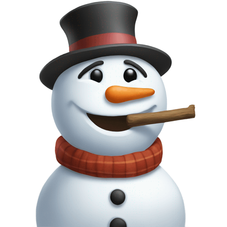 Drunken snowman emoji