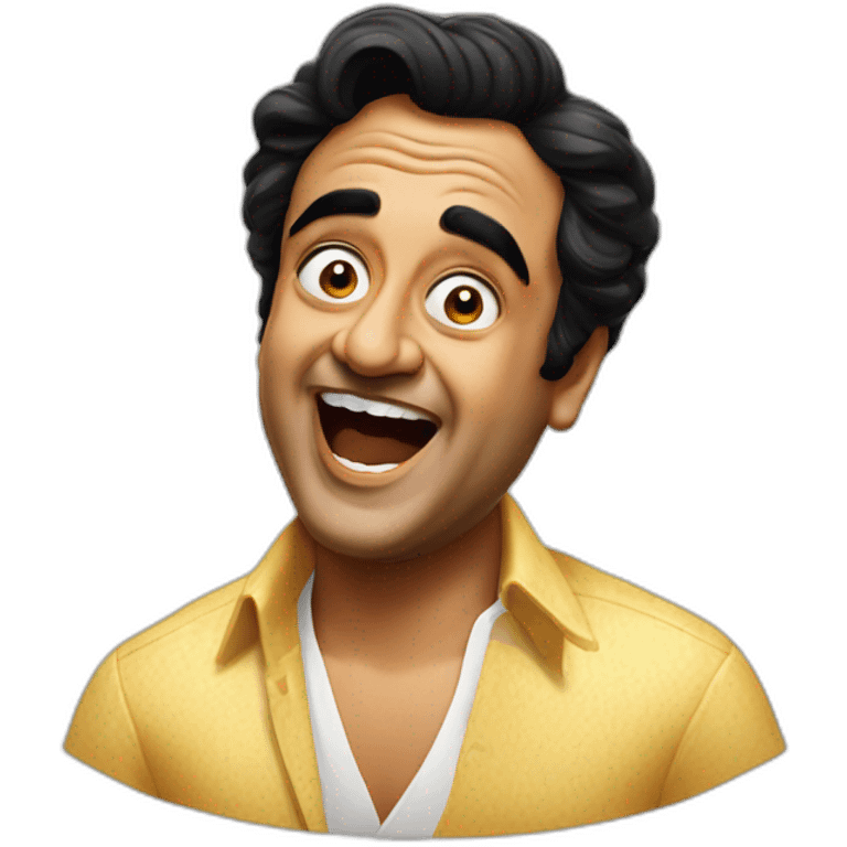 kishore kumar singer making fun face emoji