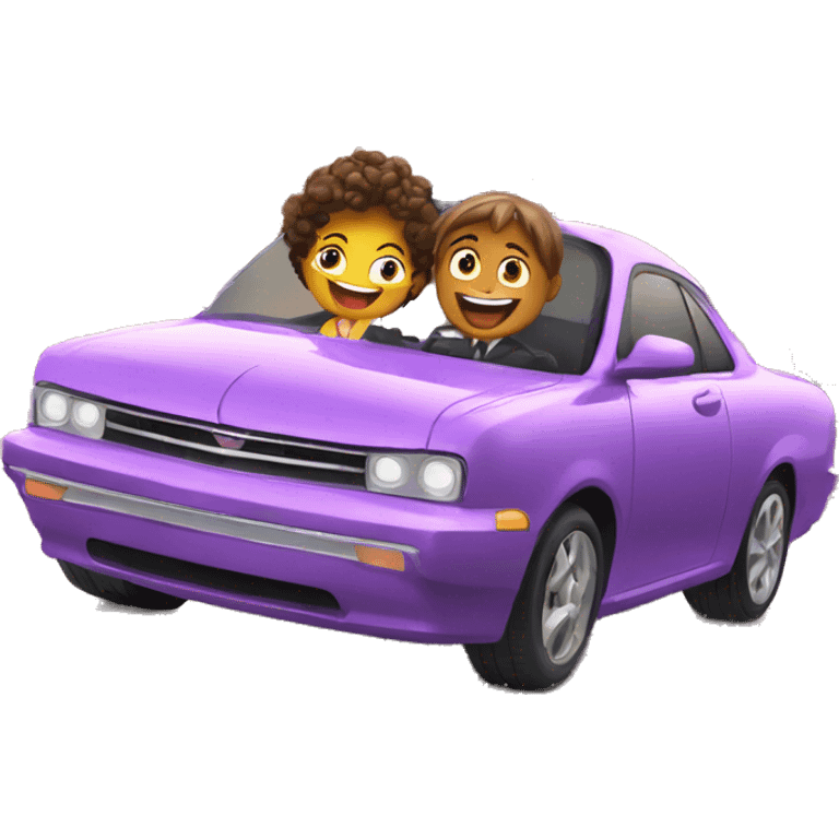 dashing cars ride in amusement park emoji