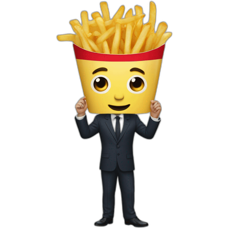 Macron avec des frites emoji