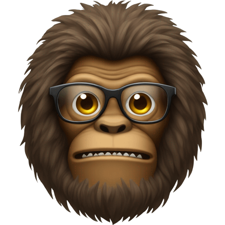 Sasquatch wearing glasses emoji