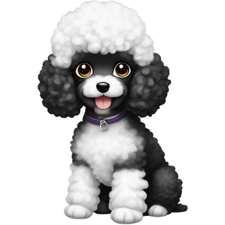 black and white toy poodle emoji