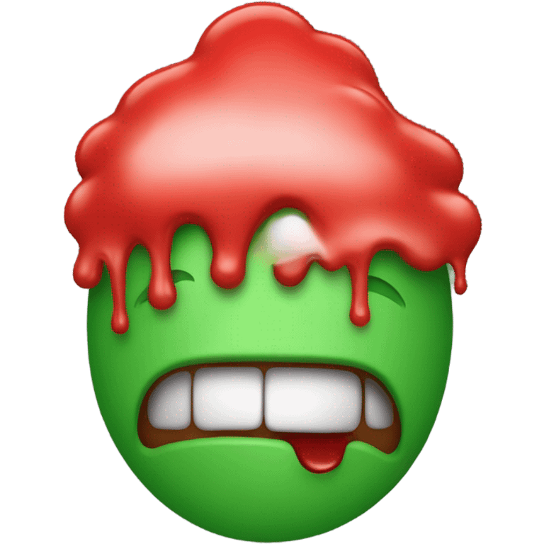 Based on the vomit emoji but the vomit is red instead of green emoji