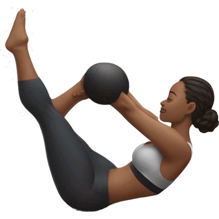 Fit women with white skin doing Eka pada bakasana  emoji