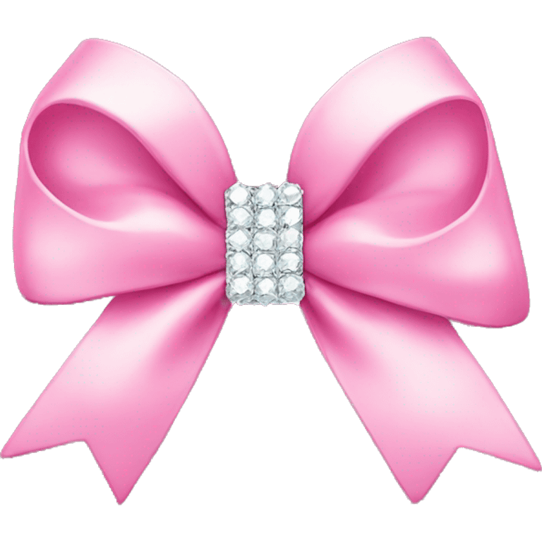 Pink bow made of diamonds emoji