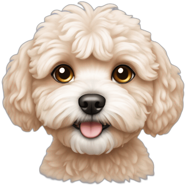 Maltipoo dog peach emoji