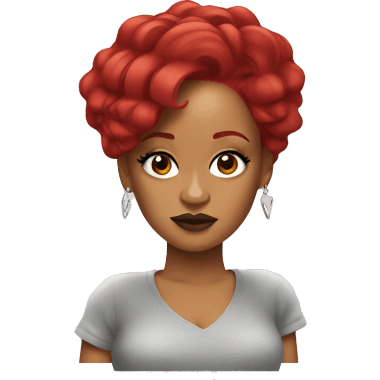 Rihanna with red hair  emoji