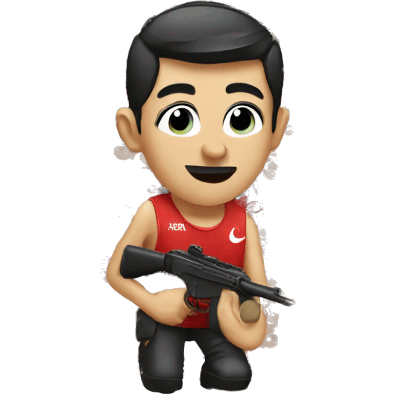 Turkish shooter in olympics emoji