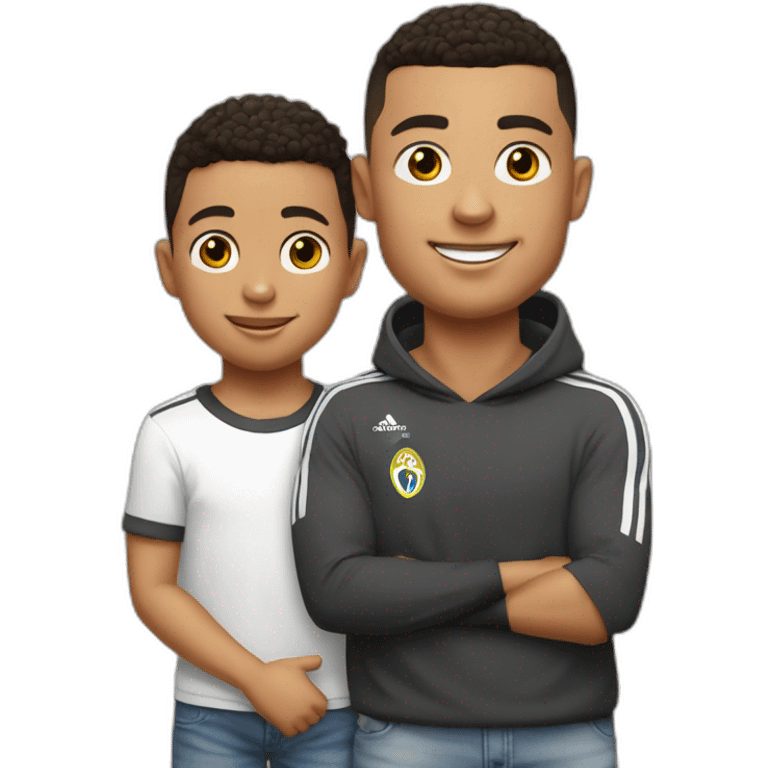 Ronaldo JR sur les épaules de son père emoji